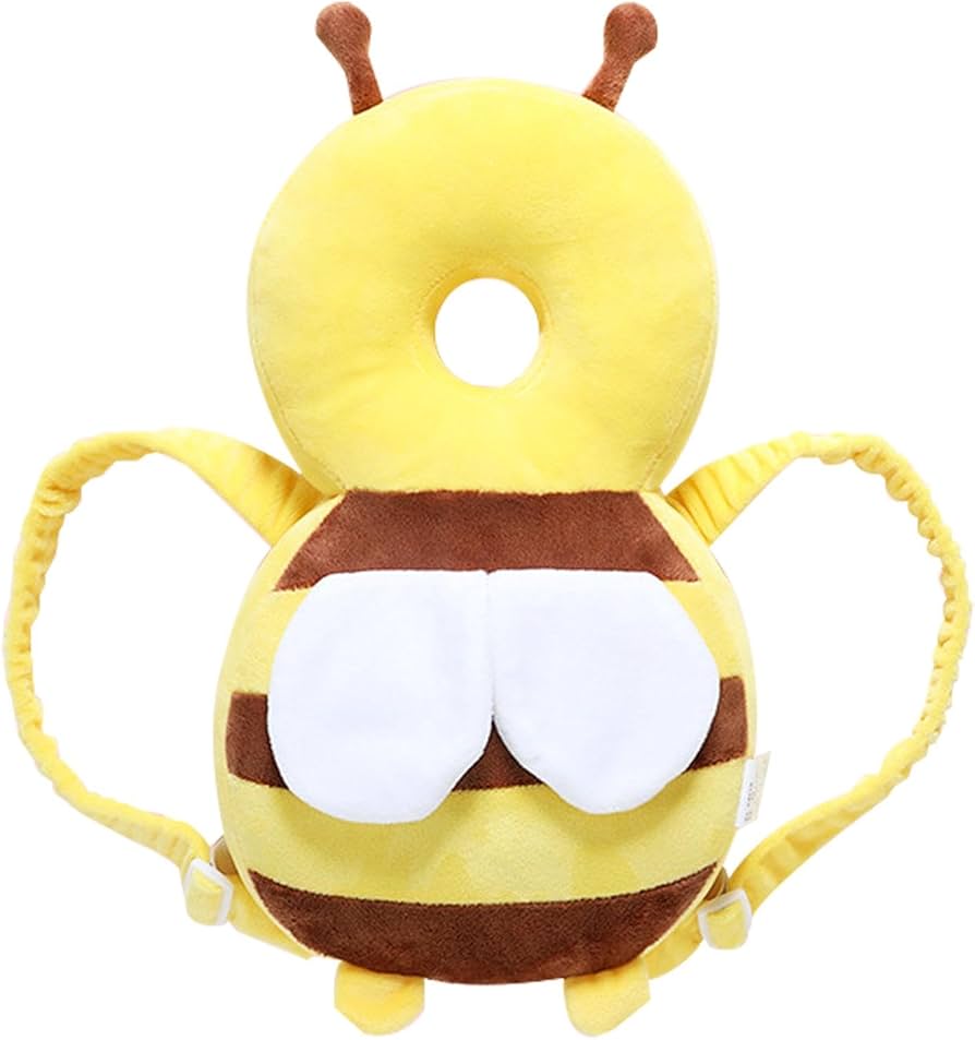 Adjustable head protection pillow for crawling babies
