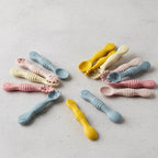 Gentle silicone spoons safe for baby's gums