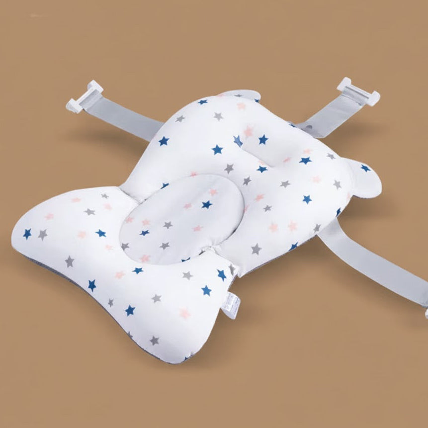 Soft baby bath cushion for safe bathing support
